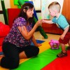 Teaching a child in Educational and Development Intervention Services at Atsugi, Japan