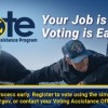 Navy Voting - NSA Bethesda  guy in black cap