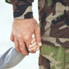 Father and Son Holding Hands in Texas, Fort Hood