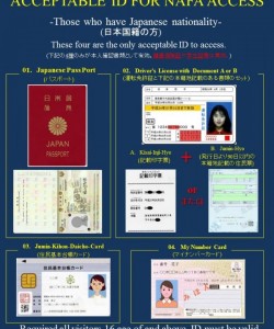 Acceptable IDs at Atsugi , Japan