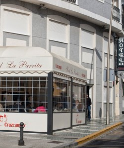 Hotel La Parrita Facade in Rota, Spain