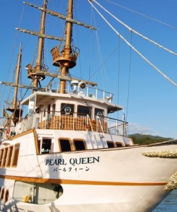 Pearl Queen boat in Sasbo, Japan