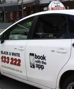 black and White cab in Norfolk, Virginia