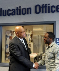 Army and the Professor Handshake in Illinois, Scott AFB
