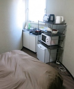 Double-sized bed room with Kitchen and bath.