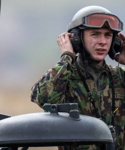 Military talking on the phone Fort Hood Base Operator