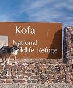 Kofa National Wildlife Refuge Yuma- sign