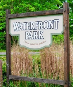 waterfront park saratoga springs sign