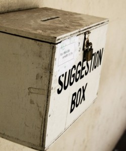 Suggestion box at Atsugi, Japan
