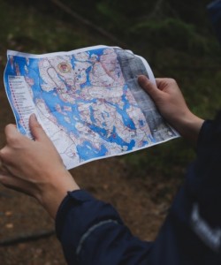 Hiking Guide Map in Sasebo, Japan