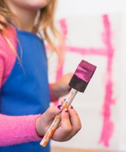 Girl in a Painting Class in El Paso, Texas