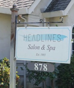 headlines salon &amp; spa yuba city- beale afb- sign