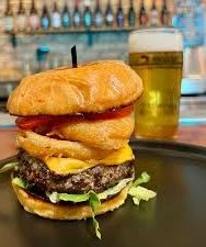The Local Eatery &amp; Drinking Hole-burger nad beer