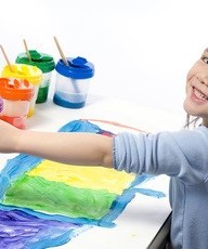 Child Painting in Atsugi, Japan