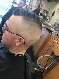 Barbershop Beale AFB-man with eye glass