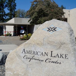 American Lake Sign in Tacoma, Washington State