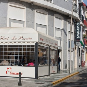 Hotel La Parrita Facade in Rota, Spain