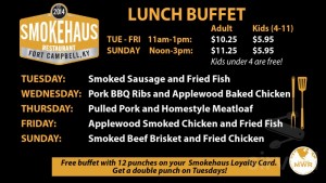 Lunch Buffet Menu in Kentucky, Fort Campbell