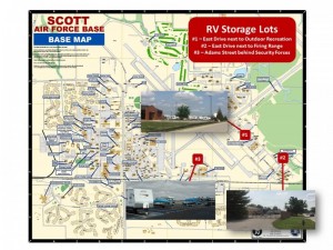 RV Storage Map in Illinois, Scott AFB