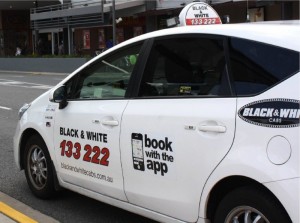 black and White cab in Norfolk, Virginia