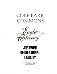 Cole Park Catering Flyer in Kentucky, Fort Campbell