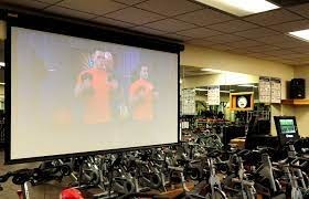 Omni Fitness Center-Beale AFB-projection screen Omni Fitness Center-Beale AFB-projection screen
