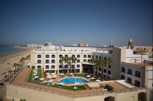 Hotel Duque de Najera Aerial View in Rota, Spain