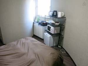 Double-sized bed room with Kitchen and bath.