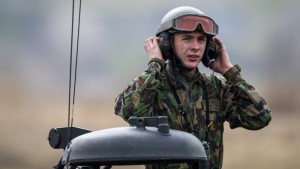 Military talking on the phone Fort Hood Base Operator Military talking on the phone Fort Hood Base Operator