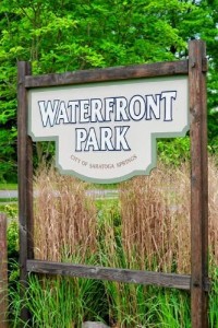 waterfront park saratoga springs sign
