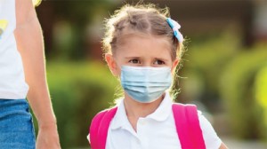 Girl wearing a Facemask in Tacoma, Washington State