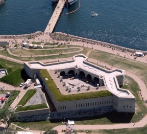 Fort Trumbull Aerial View in New London Connecticut