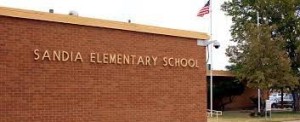 Sandia Elementary School-Cannon AFB-sign