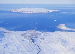 Aerial Picture Of Thule Air Base in Greenland