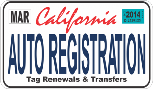 Auto Registration Service MCRD San Diego-plate