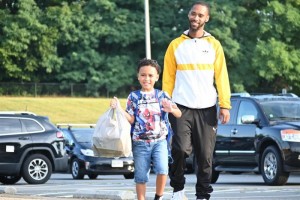 Father and Son Brought a Snack in Wahiawa, Hawaii Father and Son Brought a Snack in Wahiawa, Hawaii
