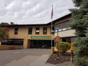 Outside Ramstein ES in Germany